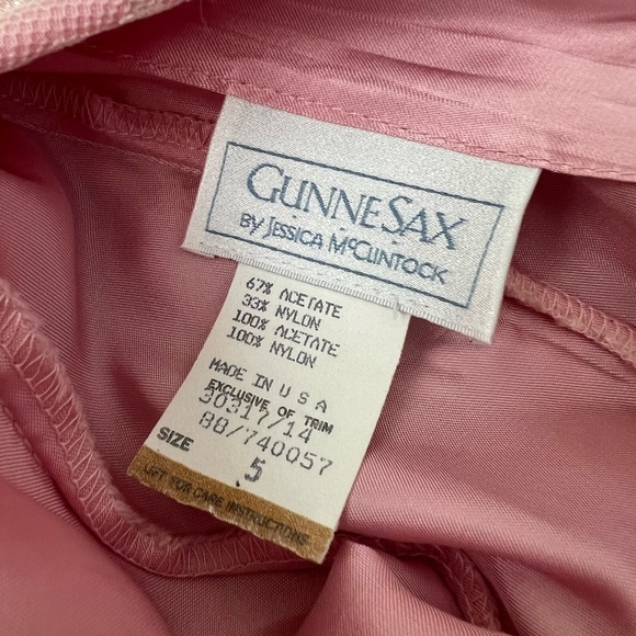 Gunne Sax • Jessica McClintock 80s Vintage Prairie Cottage Dress Lace Overlay - Picture 3 of 4